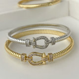 Pave belt bracelet