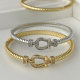 Pave belt bracelet