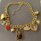 Bee charm cuban chain necklace