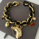 Black chain horse charm necklace