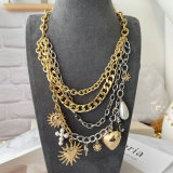 Chunky chain heart necklace