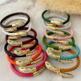 Leather snake bracelet