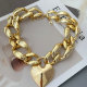 Chunky chain heart necklace