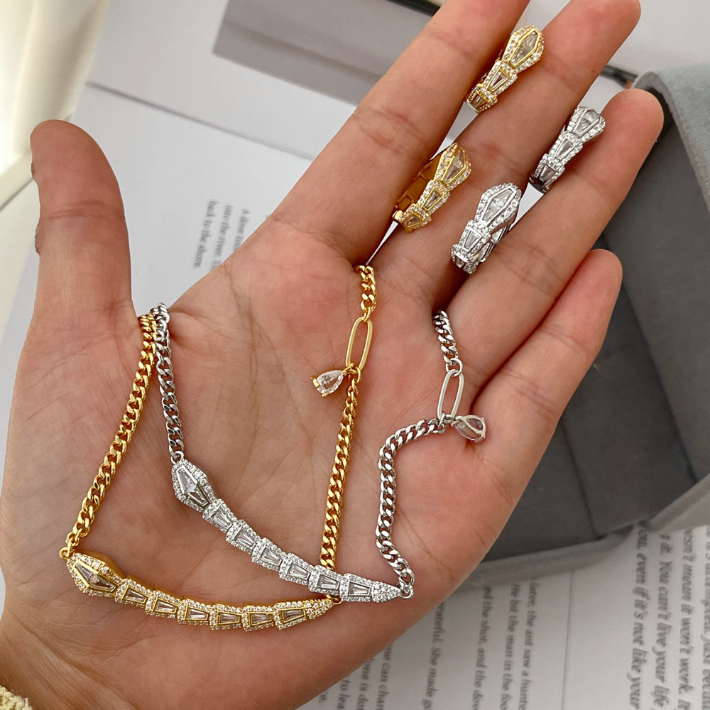 Pave snake set jewelry