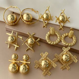 Fashion metal ball earrings