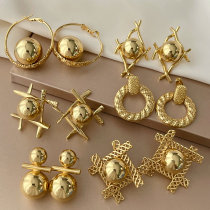 Fashion metal ball earrings