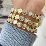Elastic smile charm bracelet