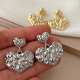 Metal heart earrings