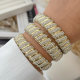 Elastic crystal wave bracelet