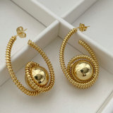 Twist ball earrings