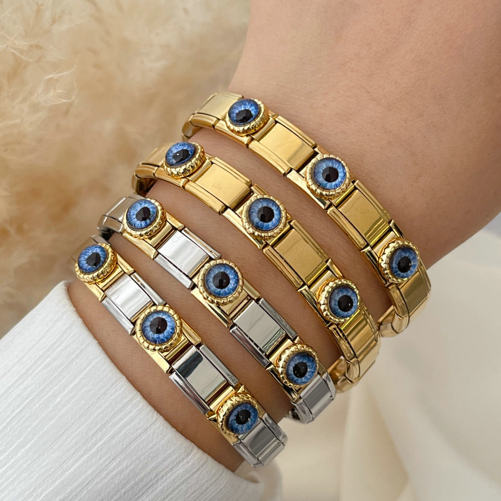 Italian Elastic Module Eye Bracelet