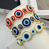 Elastic Enamel Eye Bracelet