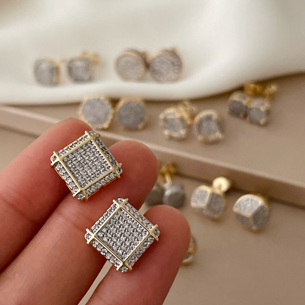 Two tone fashion earrings