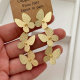 Metal long butterfly earrings