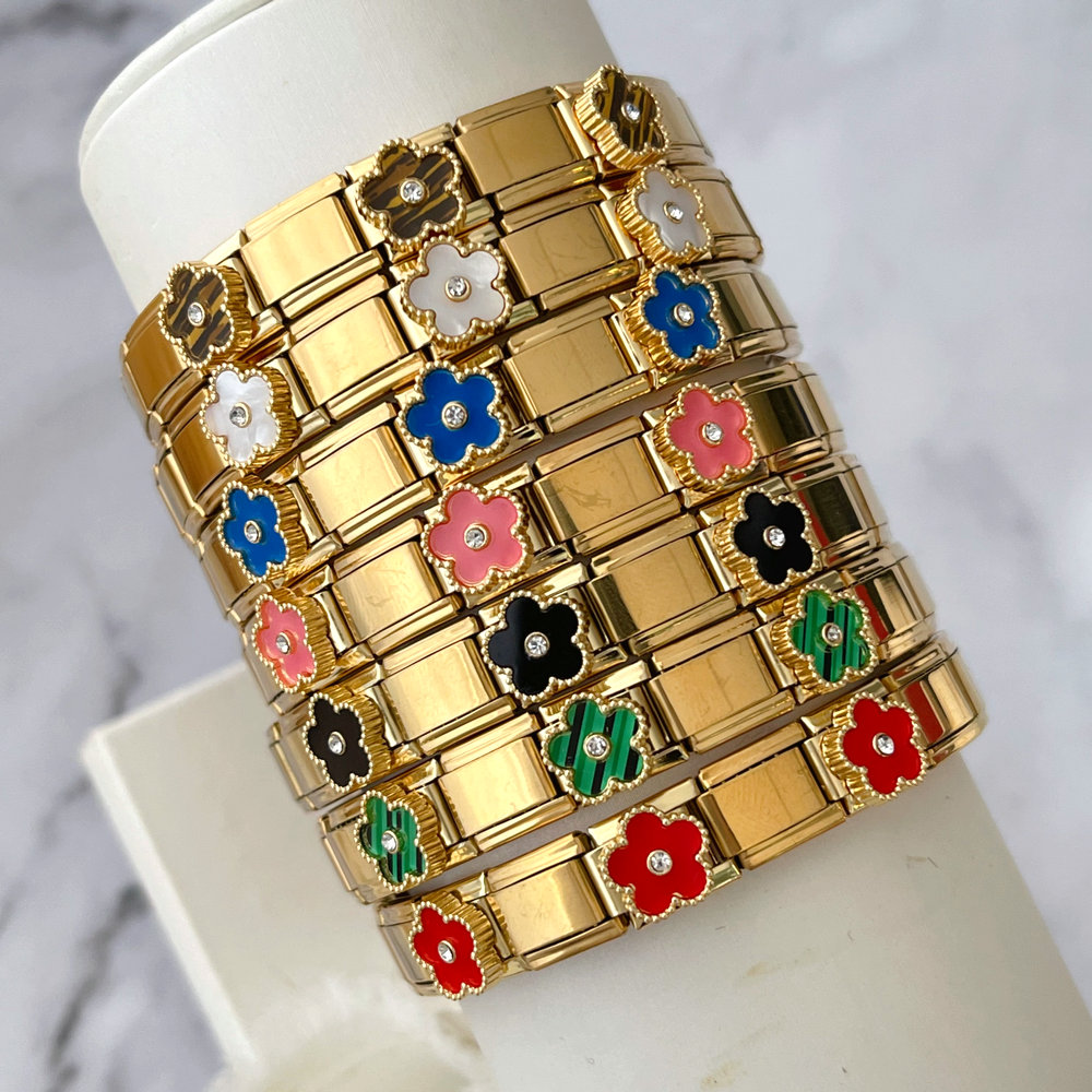 Italian Elastic Clover bracelet