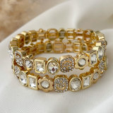 Elastic smile charm bracelet