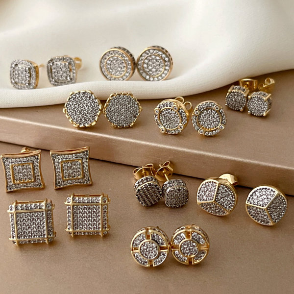 Two tone fashion earrings