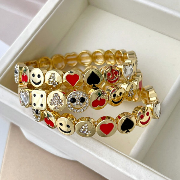 Elastic Chery charm bracelet
