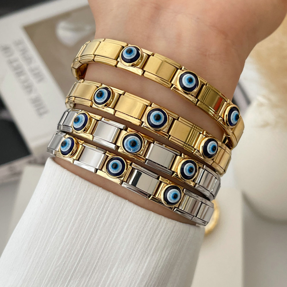 Italian Elastic Module Eye Bracelet