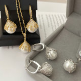 Pearl drop set jewelry