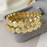 Elastic samile face charm bracelet