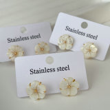 Small shell flower earrings