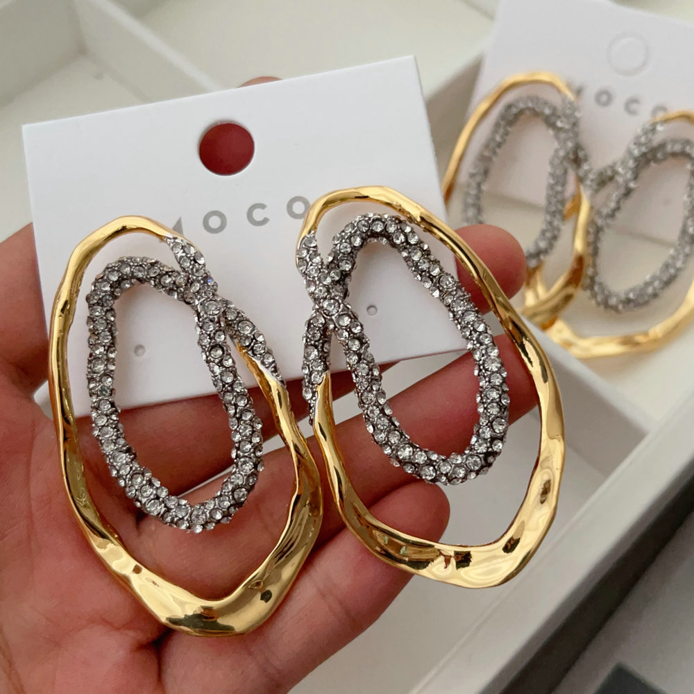 Two tone earrings