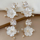 Shell flower earrings