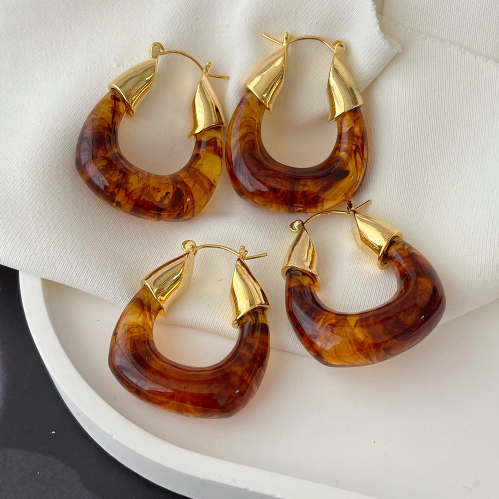 Acrylic square earrings