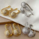 Pave zircon ball earrings
