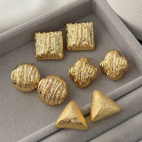 Metal basic square earrings