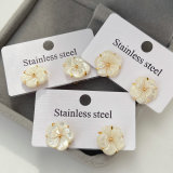 Small shell flower earrings