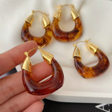 Acrylic square earrings