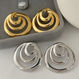 Metal circle earrings