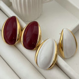 Teardrop enamel earrings
