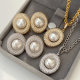 Pave set oval pearl jewerly