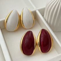 Teardrop enamel earrings
