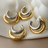 Two tone circle hoop