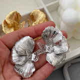 Metal butterfly earrings