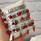 Italian Elastic cherry apple bracelet