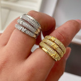Pave zircon cross ring