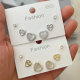 Pave set heart earrings