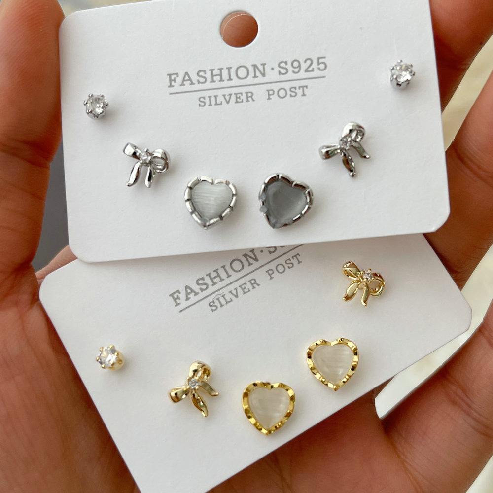 Heart set earrings