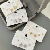 Set flower earrings