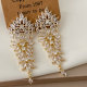 Pave zircon fine party earrings