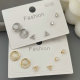 Set cat eye earrings