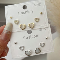 Set heart earrings