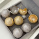 Pave zircon ball earrings