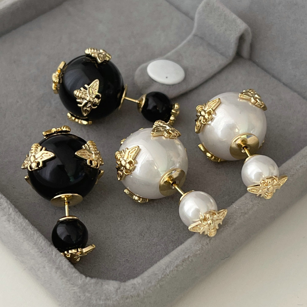 Bee ball earrings