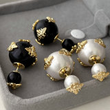 Bee ball earrings